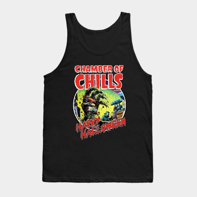 Happy Halloween Chamber of Chills Retro Tee Tank Top by Joaddo